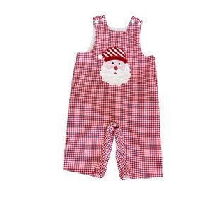 Claire & Charlie Christmas Boys Longall with Santa Face. Size 12 Months in EUC